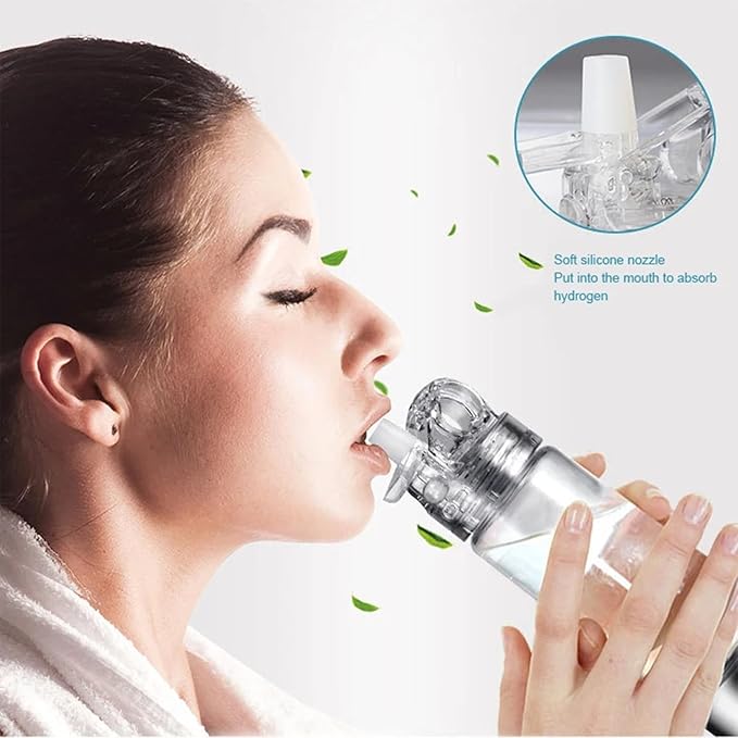 Hydrogen Rich Water Cup, SPE Technology Ionizer,with LED Smart Display, Portable USB Rechargeable Ionized Water Generator, with Inhaler Adapter