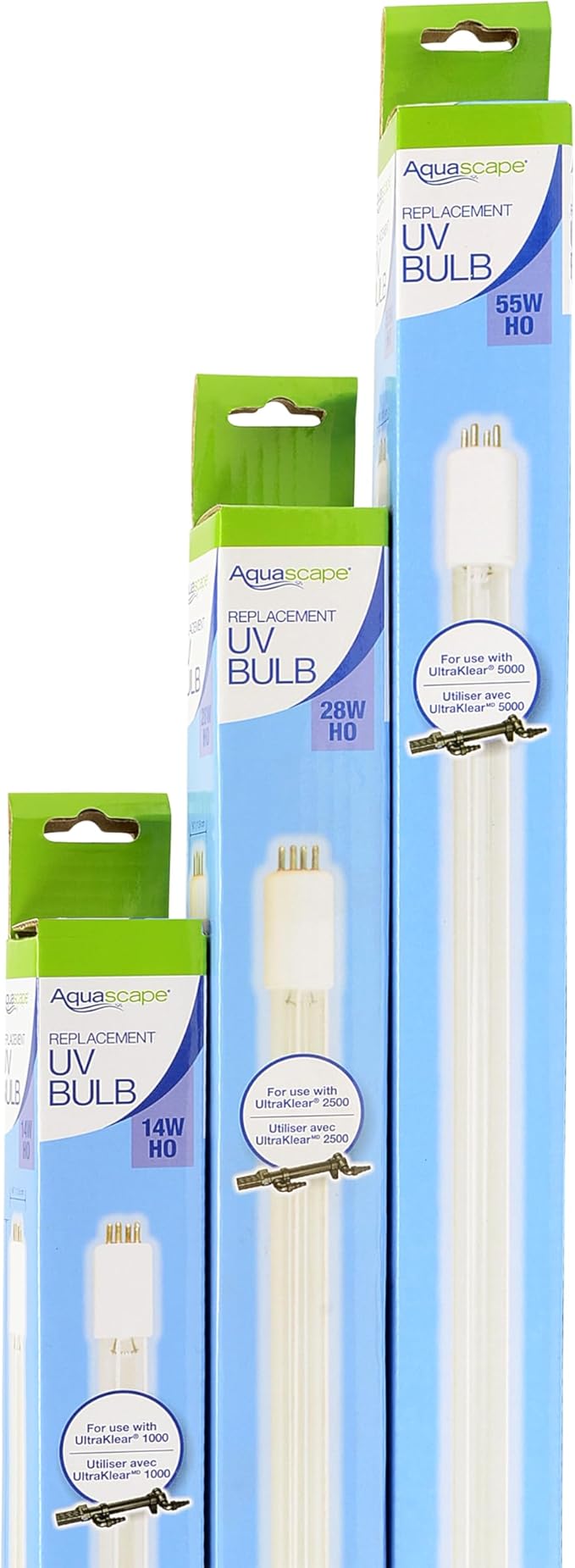 Aquascape UltraKlear 1000 UV Clarifier Replacement Bulb, 14-Watt High-Output UV Lamp – Fits Model 95036, 95039