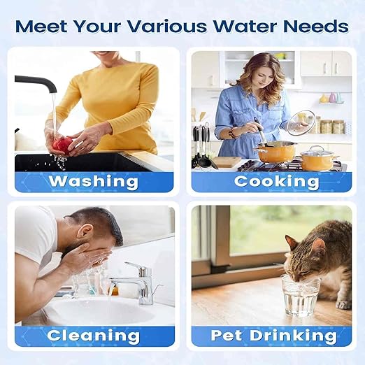 Vortopt 28000 Gallons Under-Sink & Countertop Filtration,Kitchen Sink Water Filter,NSF/ANSI 42 Certified Under Sink Filter System,Reduces PFOA/PFOS/Chlorine,Direct Connect,Black,Q5-C2.