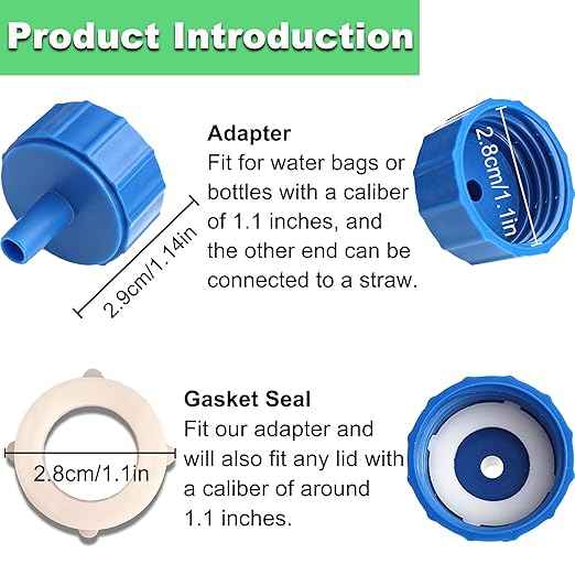 6-Pack Replacement Gasket Seals and 2-Pack Adapters for Sawyer Products Water Filtration System