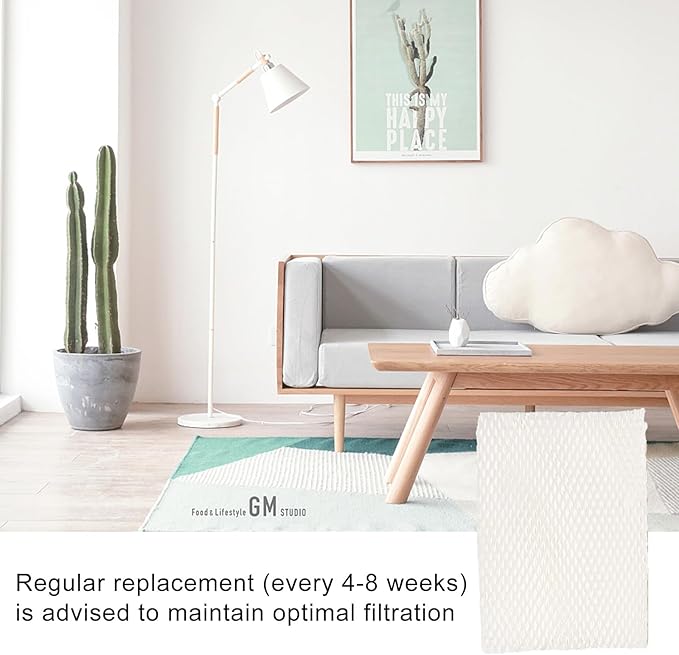 MD1-0034 Humidifier Replacement Wick Filters + Brush, Compatible with Vornado Evaporative Humidifier Evap40, Evap2, EV3, EV100, EV200, EVDC300, EVDC500, EVDC505 (Not for Evap3), 4-Pack (4)