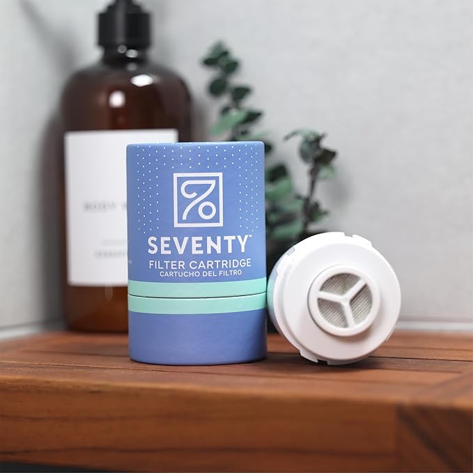 SEVENTY Replacement Shower Filter Cartridge, Filters Water for Skin and Hair Health (12147)