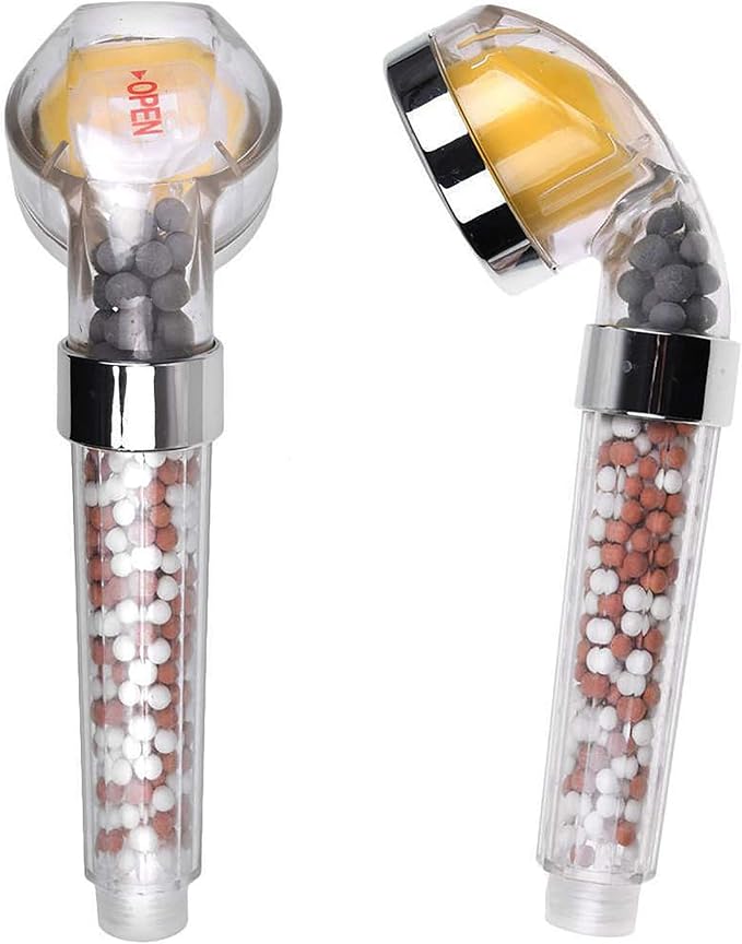 High Pressure Shower Head, Vitamin C Filter Shower Head, Water Saving Handheld Head Shower Chlorine & Fluoride Filter Helps Dry Skin & Hair Loss (Vitamin C Shower Head)