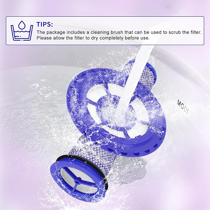 Filter Kit Compatible with Dyson UP13, Ball Animal 3, DC65, DC41, DC66, UP20, and Ball Animal 2 Vacuums – 3 Post Filters & 3 Pre Filters Replaces Parts #920769-01 & 920640-01 - AquaVibe