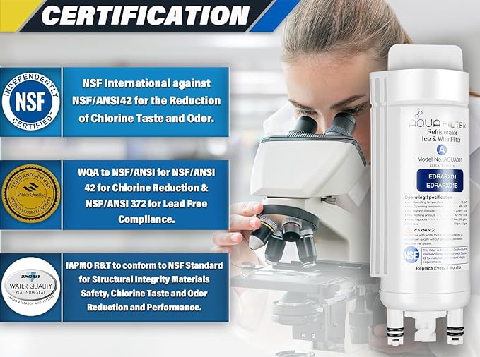 EDRARXD1 Water Filter Replacement, Compatible with EDRARXD1, Filter A, EDRARXD1B 3 PACK
