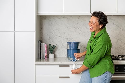 LifeStraw Home High-Capacity Water Filter Dispenser, 35-Cup, Stormy Blue, BPA-Free Designed for Everyday Protects Against Bacteria, parasites, microplastics, PFAS, Lead, and Improves Taste