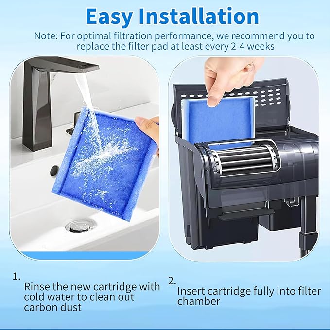 6 Pack Aquarium Filter Cartridges Replacement Filter Pad Compatible with Rite-Size C – Fits Marineland Penguin PRO 275/375 & Penguin 200/350 Power Filters