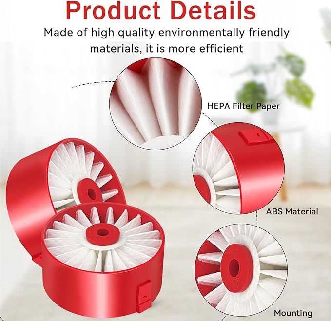 Replacement HEPA Filters for Craftsman V20 Vacuum CMCVS001D1 (2 Pack) | Compatible with Black & Decker BSVF1, BSV2020, BSV2020G, BSV2020P - AquaVibe