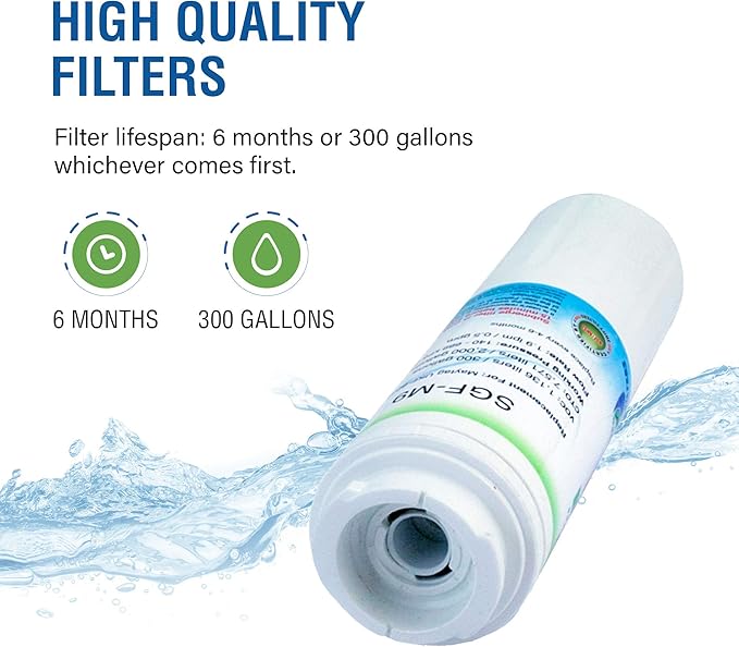 Swift Green Filters SGF-M9 Replacement water filter for UKF8001,EDR4RXD1,FILTER 4,EFF-6007A,46-9005,46-9006,CLCH101, 1, White, 1 Pack