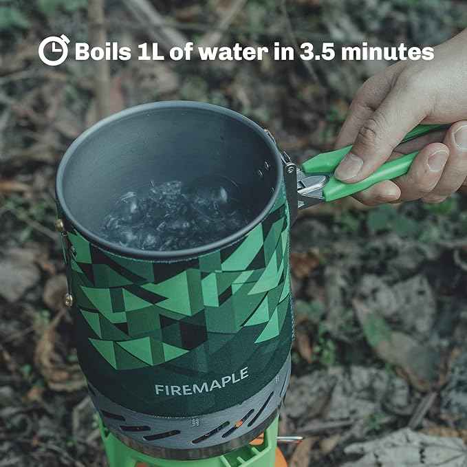 Fire-Maple Fixed Star 2 Backpacking and Camping Stove System - Outdoor Propane Camp Cooking Gear, Portable Pot/Jet Burner Set, Ideal for Hiking, Trekking, Fishing, Hunting Trips and Emergency Use