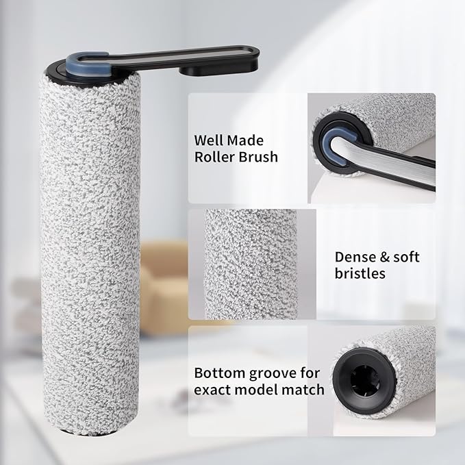 keluke Only S5Combo - Replacement Roller Brush and Filters Compatible with Tineco Floor One S5Combo Wet Dry Cordless Vacuum Cleaner(Not for Others S5 Series Models) 3 Brushes Roller,3 Filters - AquaVibe