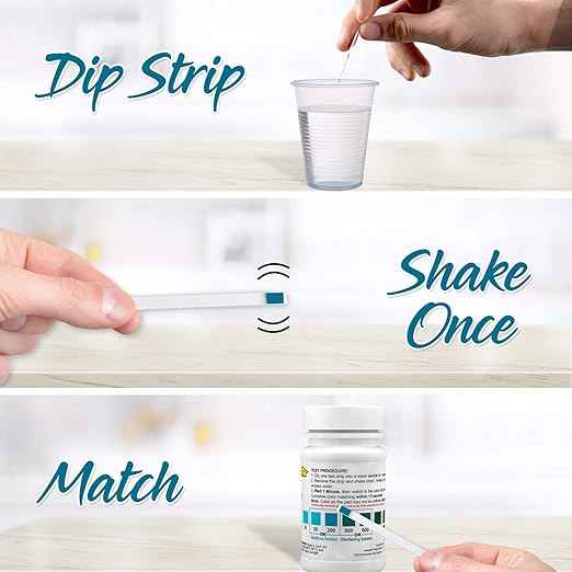 Industrial Test Systems WaterWorks 480124 Free Chlorine Test Strip, Ultra High II Range, 61 Seconds Test Time, 0-2000ppm Range (Bottle of 50)