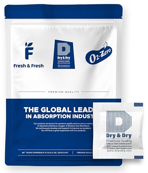 Dry & Dry 1 Gram [500 Packets] Silica Gel Packets Desiccants, Silica Packets - Rechargeable Silica Gel Packs, Desiccants Packets, Silica Gel