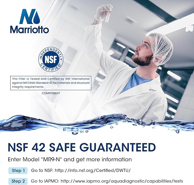 MARRIOTTO Water Filter Compatible with XWFE (Built-in CHIP), Replacement for GE XWFE, XWF Refrigerator Water Filter Pack of 3 - AquaVibe