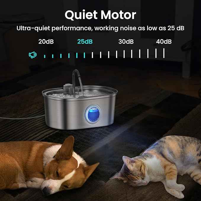 PawsPik SS-01 Stainless Steel Faucet-Design Cat Fountain, 108.2 oz.