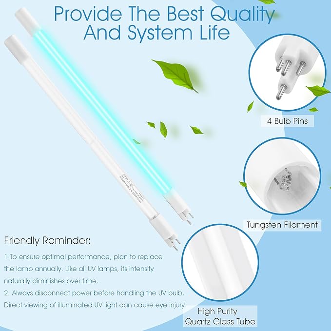 28W UV Bulb Compatible with VIQUA S200RL-HO for VH200 System, High Output Lamp for Water Treatment Annual UV Light Replacement for VH200-V SC-200 SCM-200 (1 Pack)