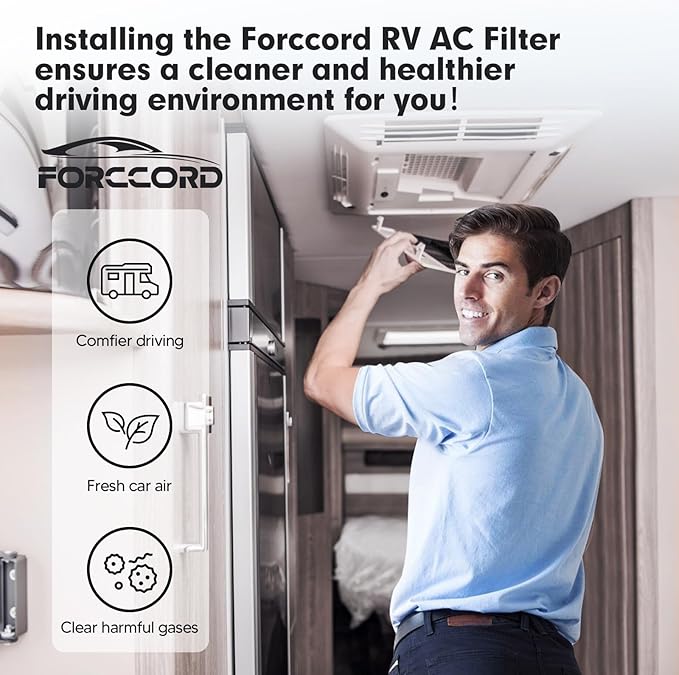 2-PACK RV A/C Filter 16 x 40 x 1/4 Inches Can Cut to Fit RV Air Conditioner Replacement for Motorhome Travel, Travel Trailers, Camper RV Air Conditioner Replacement Filters - AquaVibe
