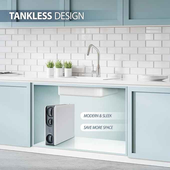 APEC WATER Tankless RO 3-Stage Water Filter System ROTL-600 - Premium Reverse Osmosis Water Filtration, Smart Replacement Reminder, Easy DIY Install/Maintenance