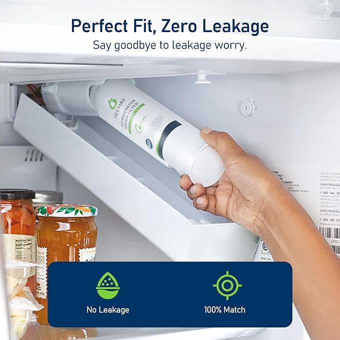 TEEHAY PWF-1 FPPWFU01 Water Filter & PureAir Ultra II PAULTRA2 Air Filter Combo, Compatible with Frigidaire FRIGCOMBO13, FRSS2323AD, FRSS2323AS, FRSS2323AW, FRSS2623AB, 2 Combo