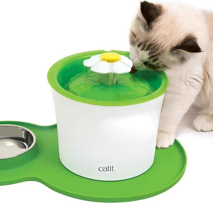 Catit Peanut Shape Cat Placemat, Green, 17.5” x 11.4”, Medium, Model: 44012