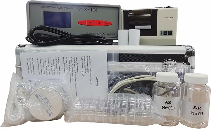 Smart Water Activity Meter Analyzer Monitor Real Time Print Function With Water Activity Range 0 to 1.000aw Water activity ±0.015aw