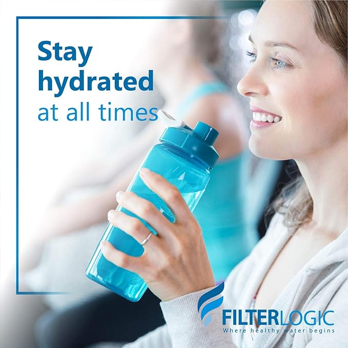 Filterlogic Water Bottle Filter, Replacement for Brita® BB06, Brita® Plastic Hard Sided and Stainless Steel Bottle Filter, 6 Count