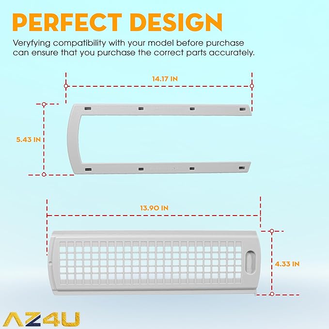 AZ4U Upgraded WE01X25914 WE01X25915 WE22X35337 for GE Washer Dryer Lint Screen Cover Grid | Washer Dryer Lint Screen Cover Grid Guide Compatible with GE, Hotpoint Washer, Dryer Lint Filter Housing