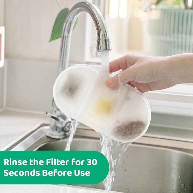 24 Pcs Pet Water Fountain Replacement Filters, Compatible with PETLIBRO 71oz/2.1L BPA-Free Capsule Cat Fountain PLWF002-12 Pack Water Fountain Filters & 12 Pack Pre-Filter Sponges