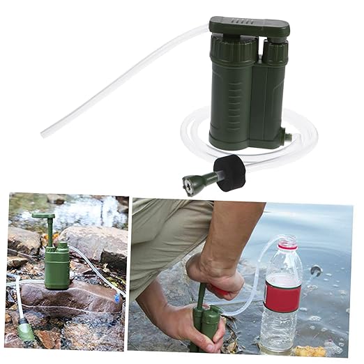 Kisangel 1pc Portable Water Purifier Filter for Hiking Camping Outdoor Survival Water Filter Durable Lightweight Design for Climbing Fishing and Emergency Use