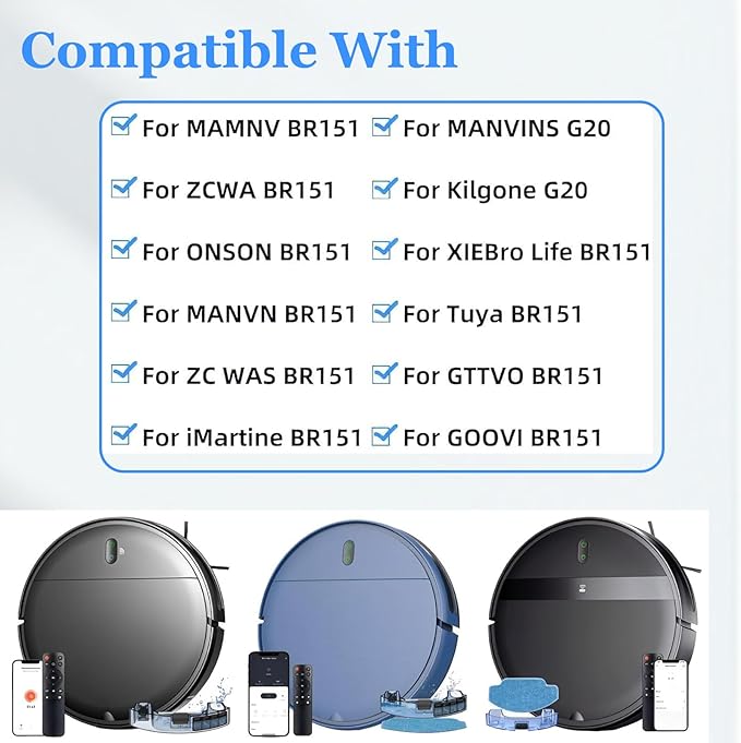 Filter Replacement for MAMNV BR150/BR151, for ZCWA BR150/BR151, for GTTVO for ONSON for MANVN for ZC WAS for iMartine BR151, for MANVINS for Kilgone G20-8 Pcs Filter Parts - AquaVibe
