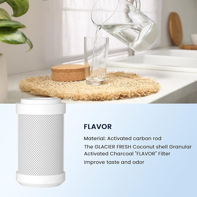 GLACIER FRESH Replacement cartridges for RV Water Filter System, 0.2 Micron High Flow Filter, Sediment “Longevity” by GLACIER FRESH, and Granular Activated Carbon “Tasty”.…