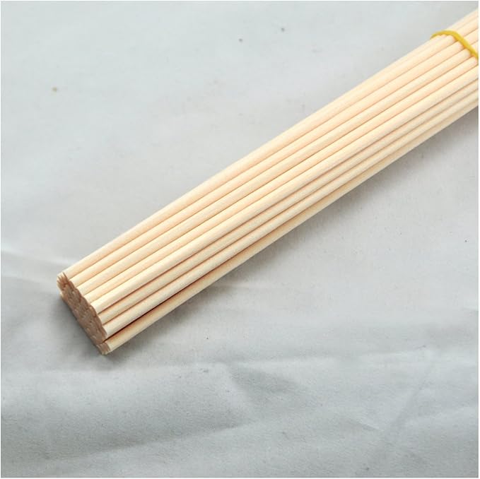 50 Pieces Fiber Reed Diffuser Replacement Refill Sticks for Aroma Fragrance (Beige, 12" x4mm) - AquaVibe