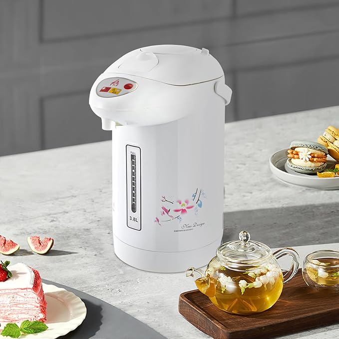3.8L Electric Hot Water Urn, Insulated Stainless Steel Water Boiler and Warmer with Anti-scald Lock, 3 Dispensing Options for Tea & Coffee, Instant Countertop Hot Water Dispenser for Home and Office