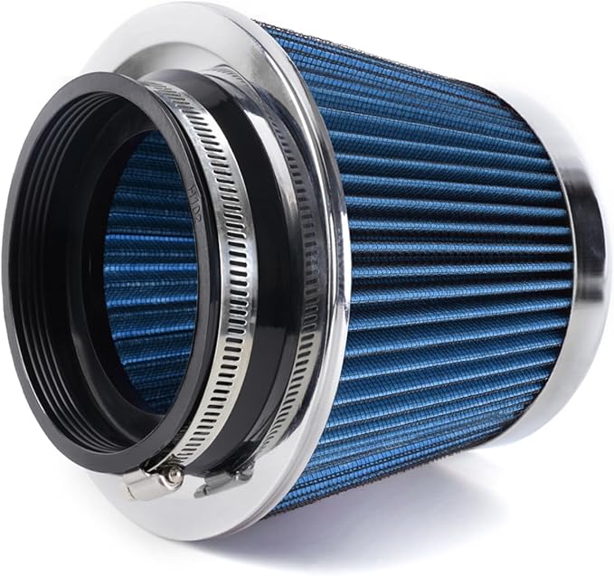 4-Inch Cold Air Intake Filter - Washable, High Performance, 3