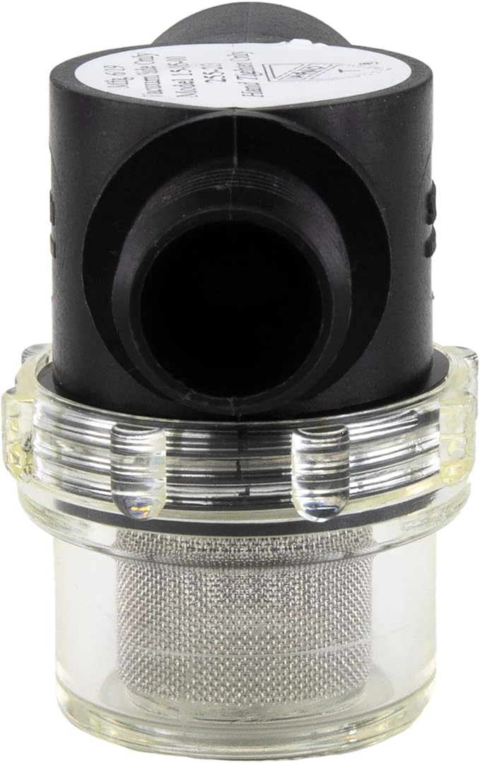 Shurflo 255-213 RV Replacement Water Pump Strainer | 1/2 Twist-On Pipe Strainer
