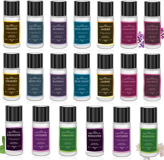 Car Air Freshener,Smart Car Air Freshener, Suitable For Car Diffusers And Home Use,Automatic On/Off,10 Scents,Car Diffusers Have 3 Adjustable Modes,Car Essential Oil Diffusers Have 20 Refill Bottles