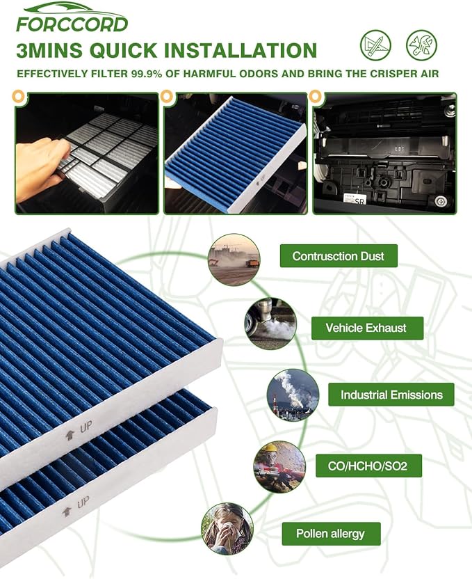 Cabin & Engine Air Filter Fit for RAV4 Hybrid (2019-2025), Camry Hybird (2018-2025 2026), Highlander Hybrid (2020-2025), Sienna Venza (2021-2025), RAV4 Prime Replacement CF12157 CA12289