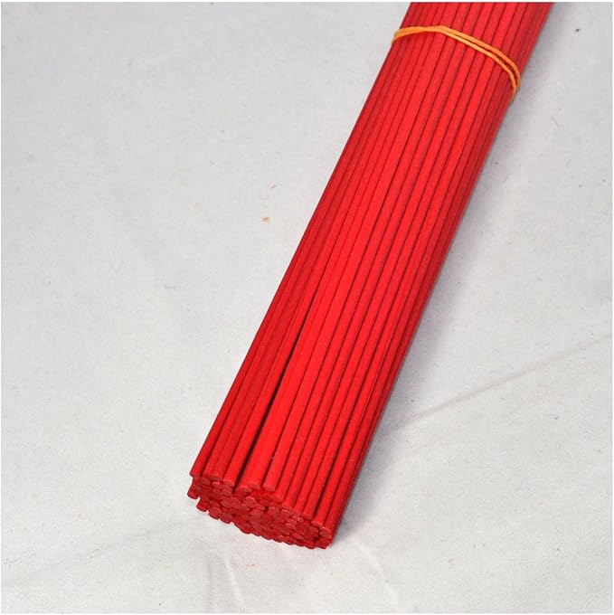 50 Pieces Fiber Reed Diffuser Replacement Refill Sticks for Aroma Fragrance (Red, 12" x3mm) - AquaVibe