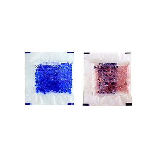Dry & Dry 1 Gram [100 Packets] Blue Indicating(Blue to Pink) Silica Gel Packets Desiccants Silica Gel Packets - Rechargeable Silica Packets, Silica Gel, Silica Gel Packs