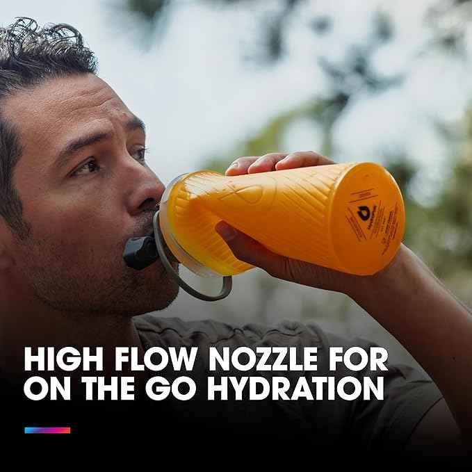 HydraPak Flux - Collapsible Backpacking Water Bottle (750ml, 1L, 1.5L) - BPA Free, Ultra Light, Spill-Proof Twist Cap