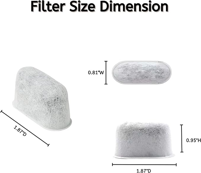 24 Nispira Activated Charcoal Water Filters Replacement Compatible with Cuisinart Coffee Machine Part DCC-RWF - AquaVibe