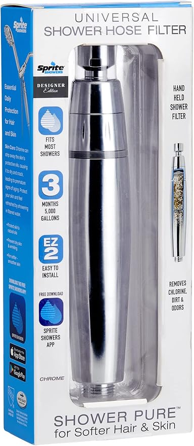 Sprite HF2-CM Shower Hose Filter 2 with HHC Filter Cartridge, Chrome
