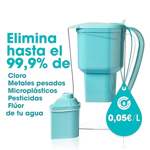 Alkanatur Alkaline Hydrogen Water Filter Pitcher - Removes Fluoride, Chlorine, Microplastics, PFAs, Lead - Activated Coconut Carbon, Ionizer, pH 9.5, Adds Magnesium