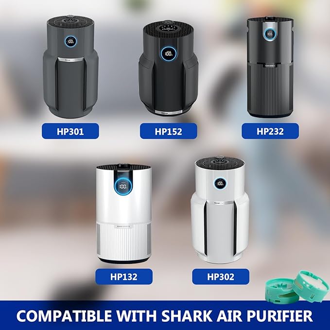4 Pack Odor Neutralizer Cartridges Replacement Compatible with Shark AZ3000 AZ3002 HZ3000 HZ3002 IZ862H IZ562H ZD550 ZU102 Upright Vacuum, HP152 HP301 HP302 Air Purifier, Part# 1541FC3000