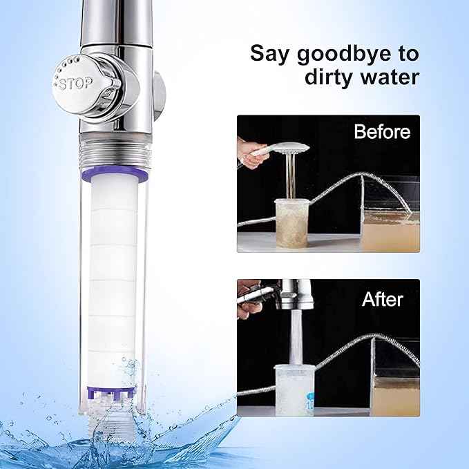 12 Pieces Hydro Jet Shower Head Filter, High Pressure Handheld Vortex Turbo Fan Shower Heads Filter