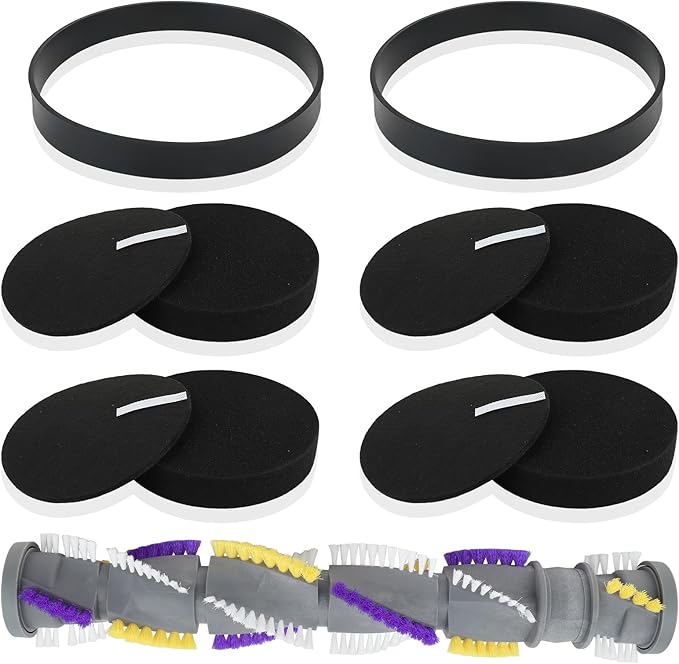 3197A Replacement Roller Brush for Bissell 2252 2253 2254 2489 Roller Brush&Filter&Belt for Bissell CleanView Swivel Rewind Pet Reach Vacuum Cleaner#1611230&1608225&1601972&1604947 - AquaVibe