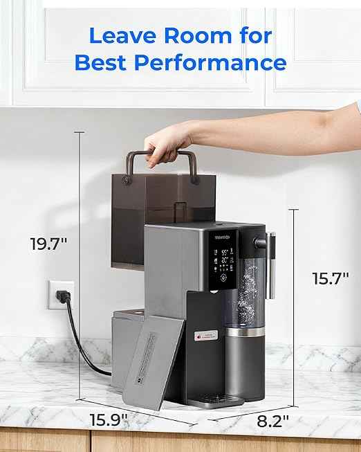 [Mineral] Waterdrop WD-A2G Countertop Reverse Osmosis System Water Filter,Hot and Cold RO System,6 Temperature Settings,3:1 Pure to Drain,6-Stage,Portable Pure Water Tank