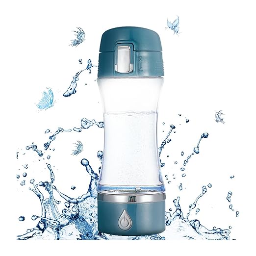 Electrolyzed Water Machine for Home Office Travel,Portable Rechargeable Hydrogen Water Generator,Alkaline Ionizer Generator,Blue