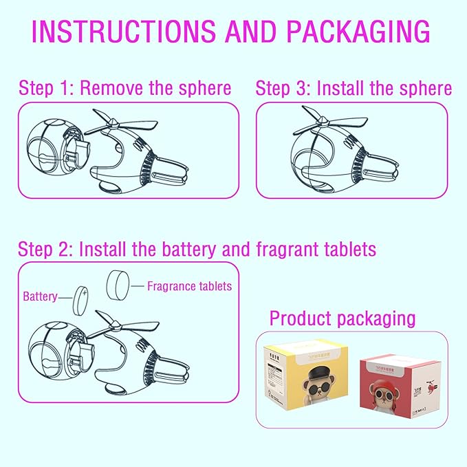 2 Pcs Pilot Car Air Freshener, Cute Dog Car Vent Clip Air Freshener Automotive Air Outlet Fan Diffuser, Automotive Interiors Vent Decoration (Silver+Yellow)