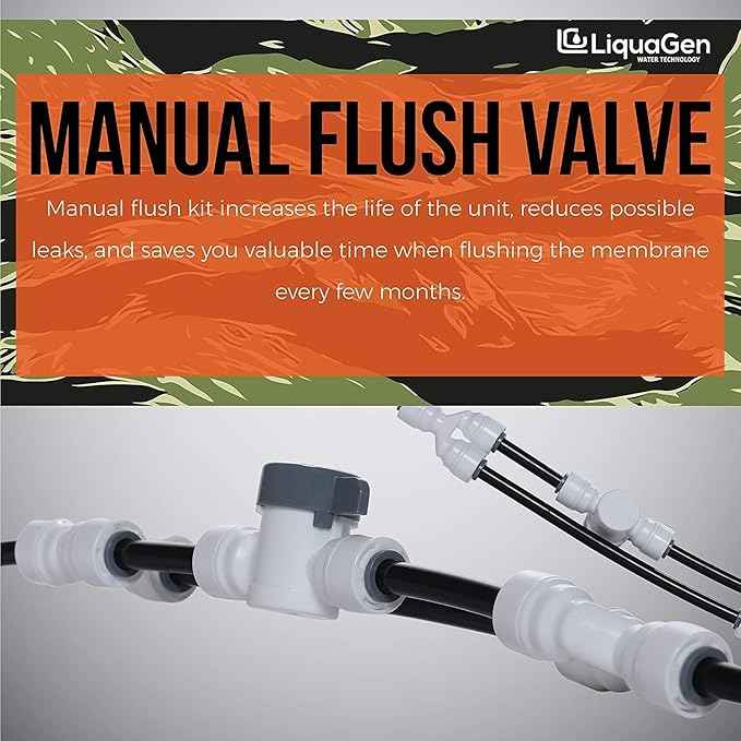LiquaGen - 6 Stage Reverse Osmosis + Deionization (RO/DI) Water Filter System w/Glycerin Filled Pressure Gauge - 100 GPD | Under Sink Water Filter Machine for Aquarium Water Purification